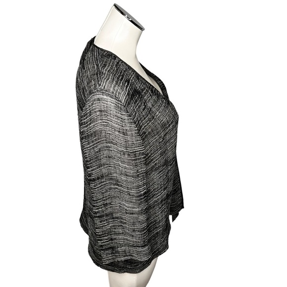 EILEEN FISHER Organic Linen Silk Kimono Open Front Cardigan Jacket Size Small - Picture 5 of 16